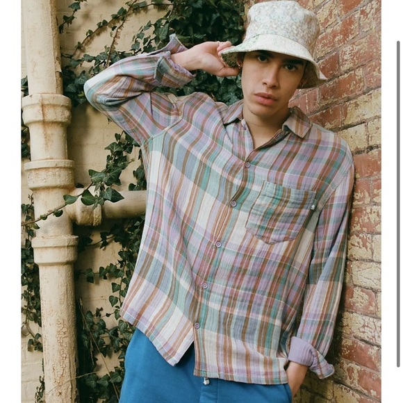 Urban Outfitters Pastel Double Lined Shacket size M - Picture 1 of 9